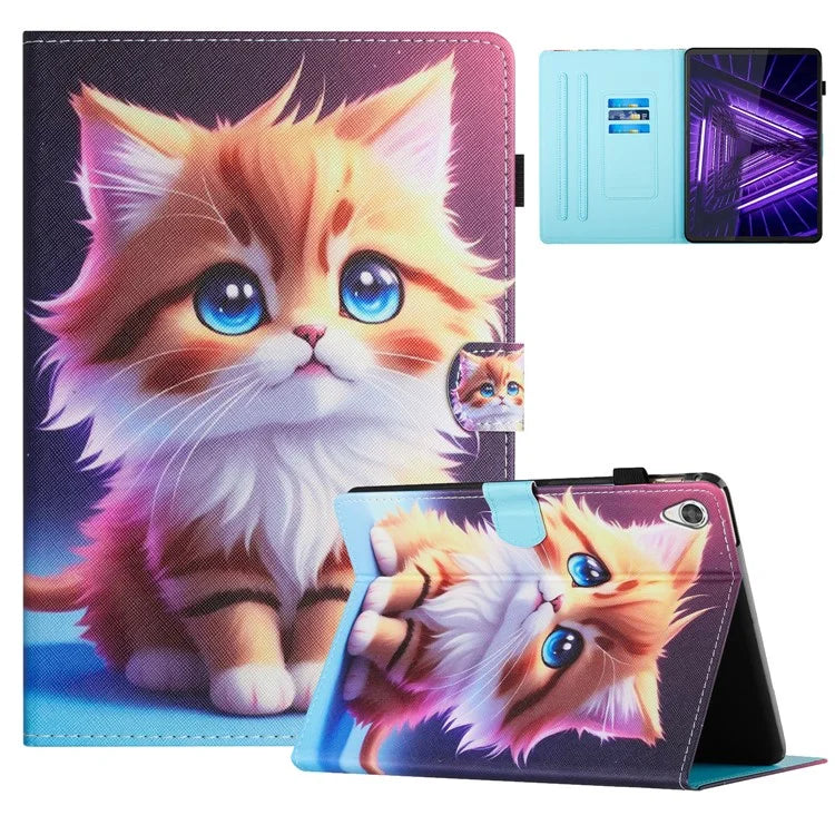 For Lenovo Tab M10 HD Gen 2 X306X Case Pattern Printing PU Leather Tablet Protective Cover