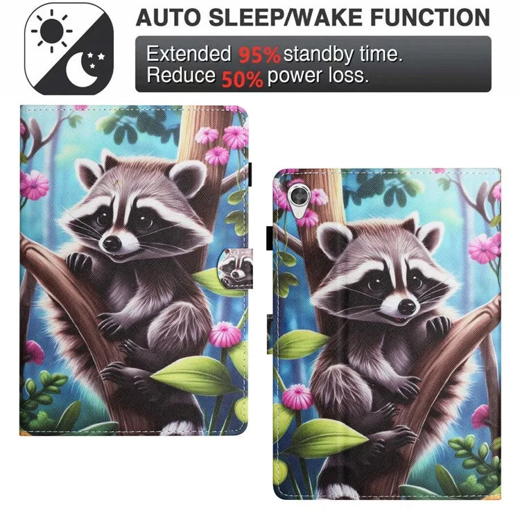 For Lenovo Tab M10 HD Gen 2 X306X Case Pattern Printing PU Leather Tablet Protective Cover