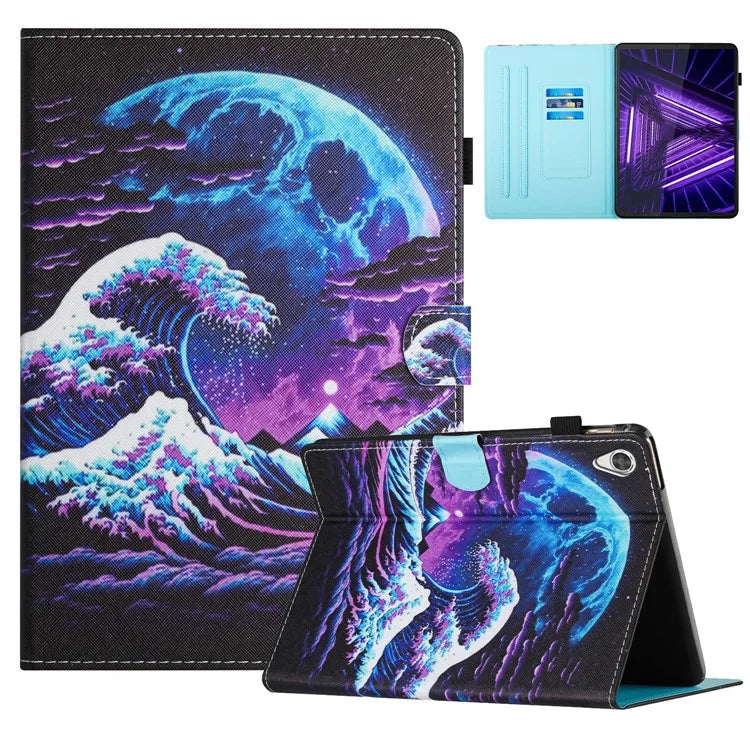 For Lenovo Tab M10 HD Gen 2 X306X Case Pattern Printing PU Leather Tablet Protective Cover