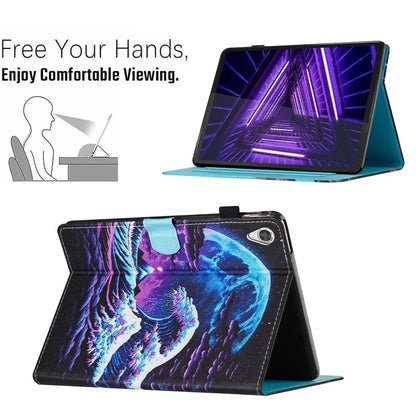 For Lenovo Tab M10 HD Gen 2 X306X Case Pattern Printing PU Leather Tablet Protective Cover