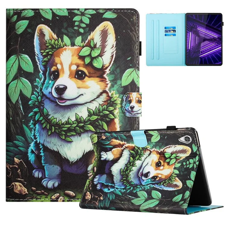 For Lenovo Tab M10 HD Gen 2 X306X Case Pattern Printing PU Leather Tablet Protective Cover