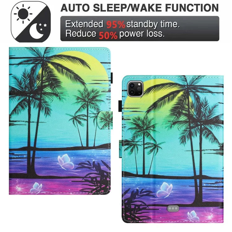 For iPad Pro 11 (2021) / (2022) / (2020) / iPad Air (2020) / (2022) Case Pattern Printing Leather Tablet Cover
