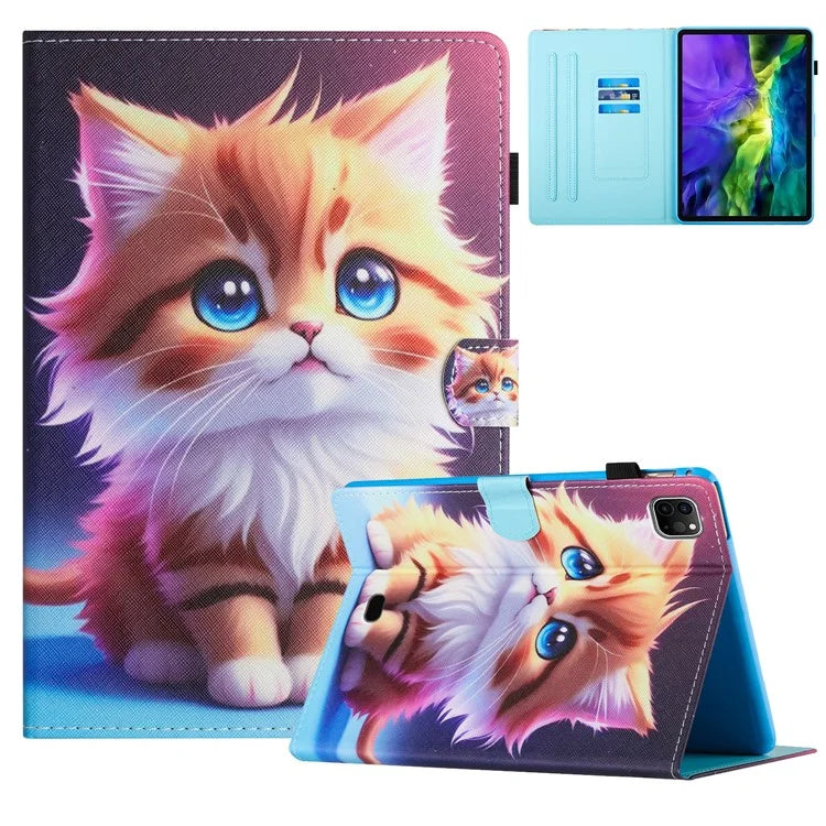 For iPad Pro 11 (2021) / (2022) / (2020) / iPad Air (2020) / (2022) Case Pattern Printing Leather Tablet Cover