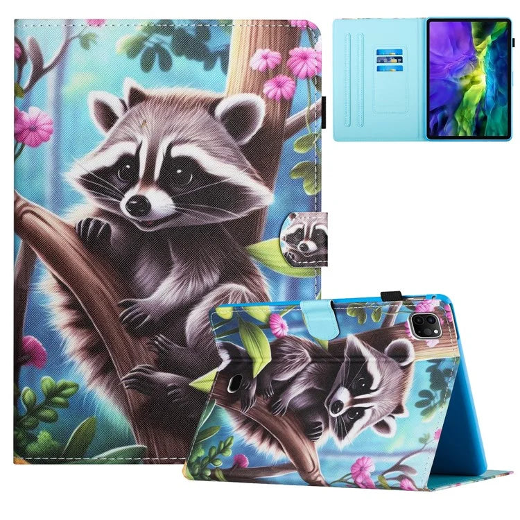 For iPad Pro 11 (2021) / (2022) / (2020) / iPad Air (2020) / (2022) Case Pattern Printing Leather Tablet Cover
