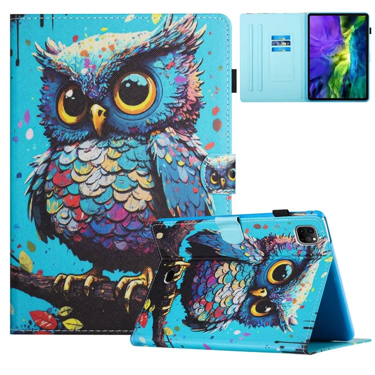 For iPad Pro 11 (2021) / (2022) / (2020) / iPad Air (2020) / (2022) Case Pattern Printing Leather Tablet Cover