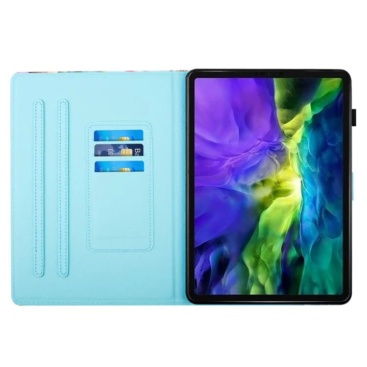 For iPad 10.9 (2022) Case PU Leather Card Holder Pattern Printed Tablet Cover