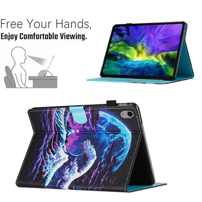 For iPad 10.9 (2022) Case PU Leather Card Holder Pattern Printed Tablet Cover