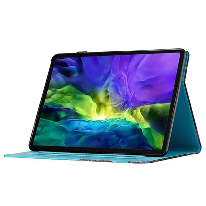 For iPad 10.9 (2022) Case PU Leather Card Holder Pattern Printed Tablet Cover