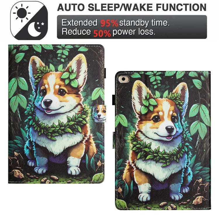 For iPad Air (2013) / Air 2 / iPad 9.7-inch (2017)(2018) Case Pattern Printed Leather Stand Tablet Cover