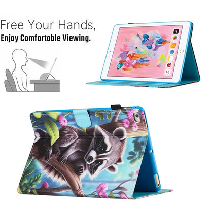 For iPad Air (2013) / Air 2 / iPad 9.7-inch (2017)(2018) Case Pattern Printed Leather Stand Tablet Cover