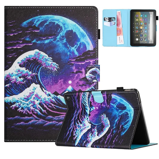 For Amazon Fire HD 10 Plus (2021) / HD 10 (2021) Case Stylish Leather Wallet Tablet Anti-fall Cover