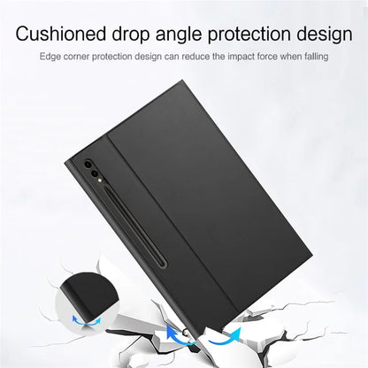 For Samsung Galaxy Tab S9 Ultra Case Leather Pen Slot Tablet Cover + Backlit BT Keyboard with Touchpad