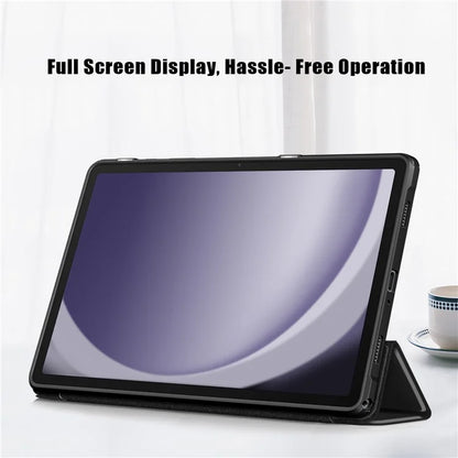 For Samsung Galaxy Tab A9+ x210 x216 Case Leather+TPU+Acrylic Tri-fold Stand Cover