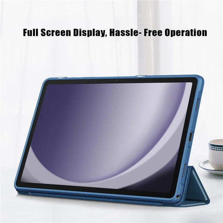 For Samsung Galaxy Tab A9+ x210 x216 Case Leather+TPU+Acrylic Tri-fold Stand Cover