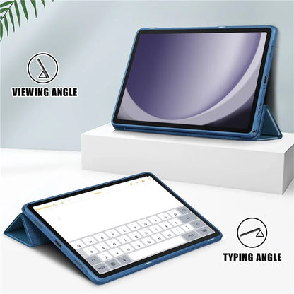 For Samsung Galaxy Tab A9+ x210 x216 Case Leather+TPU+Acrylic Tri-fold Stand Cover