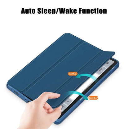 For Samsung Galaxy Tab A9+ x210 x216 Case Leather+TPU+Acrylic Tri-fold Stand Cover