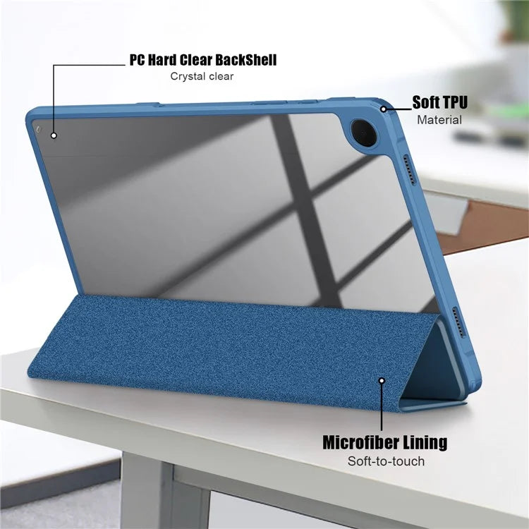 For Samsung Galaxy Tab A9+ x210 x216 Case Leather+TPU+Acrylic Tri-fold Stand Cover