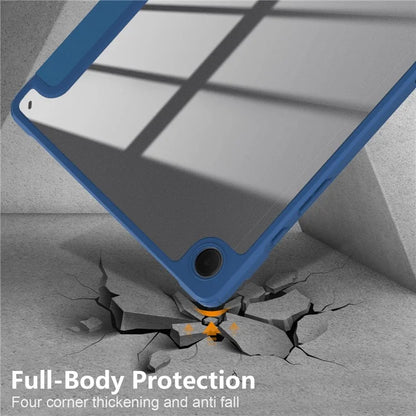 For Samsung Galaxy Tab A9+ x210 x216 Case Leather+TPU+Acrylic Tri-fold Stand Cover