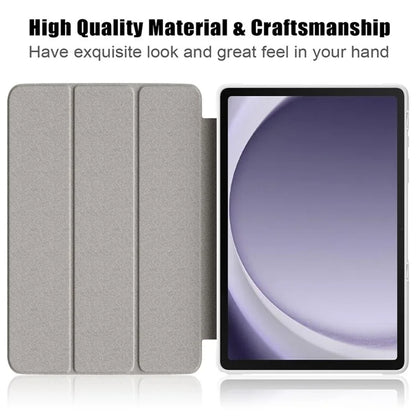 For Samsung Galaxy Tab A9+ x210 x216 Case Leather+TPU+Acrylic Tri-fold Stand Cover