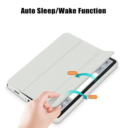 For Samsung Galaxy Tab A9+ x210 x216 Case Leather+TPU+Acrylic Tri-fold Stand Cover