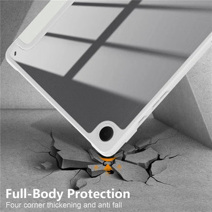 For Samsung Galaxy Tab A9+ x210 x216 Case Leather+TPU+Acrylic Tri-fold Stand Cover
