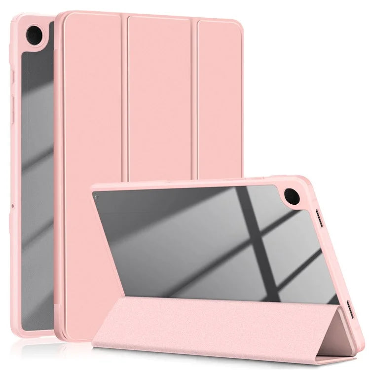For Samsung Galaxy Tab A9+ x210 x216 Case Leather+TPU+Acrylic Tri-fold Stand Cover