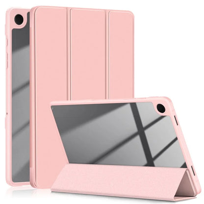 For Samsung Galaxy Tab A9+ x210 x216 Case Leather+TPU+Acrylic Tri-fold Stand Cover
