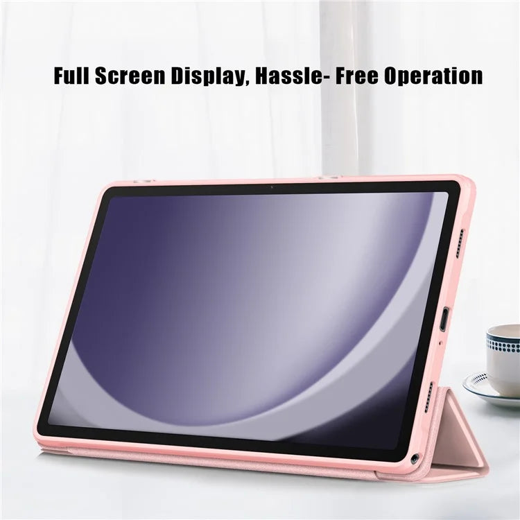 For Samsung Galaxy Tab A9+ x210 x216 Case Leather+TPU+Acrylic Tri-fold Stand Cover