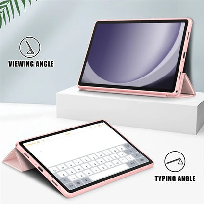 For Samsung Galaxy Tab A9+ x210 x216 Case Leather+TPU+Acrylic Tri-fold Stand Cover