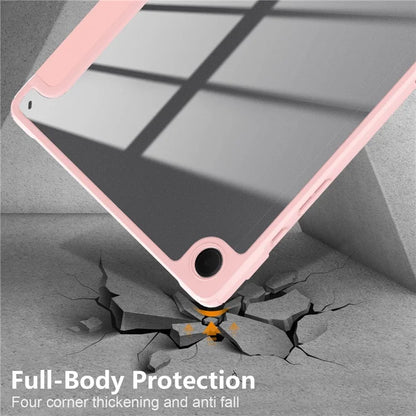 For Samsung Galaxy Tab A9+ x210 x216 Case Leather+TPU+Acrylic Tri-fold Stand Cover