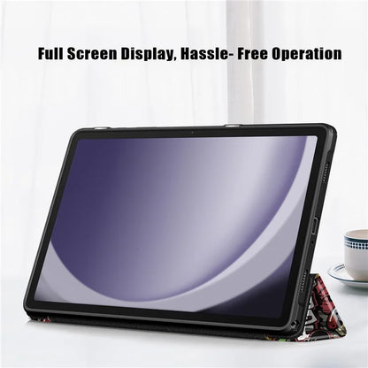 For Samsung Galaxy Tab A9+ x210 x216 Case Tri-fold Stand Pattern Printing Tablet Cover