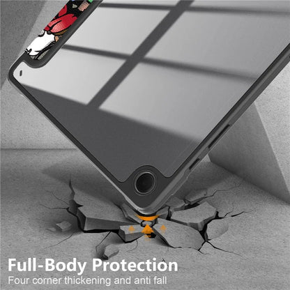 For Samsung Galaxy Tab A9+ x210 x216 Case Tri-fold Stand Pattern Printing Tablet Cover