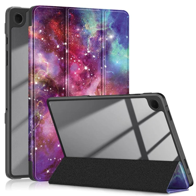 For Samsung Galaxy Tab A9+ x210 x216 Case Tri-fold Stand Pattern Printing Tablet Cover