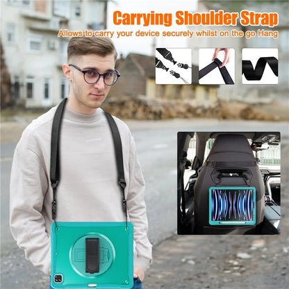 For iPad Pro 12.9 (2018) / (2020) / (2021) / (2022) Case Kickstand Tablet Cover with Shoulder Strap / Hand Strap
