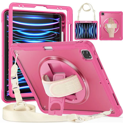 For iPad Pro 12.9 (2018) / (2020) / (2021) / (2022) Case Kickstand Tablet Cover with Shoulder Strap / Hand Strap