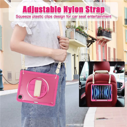 For iPad Pro 12.9 (2018) / (2020) / (2021) / (2022) Case Kickstand Tablet Cover with Shoulder Strap / Hand Strap