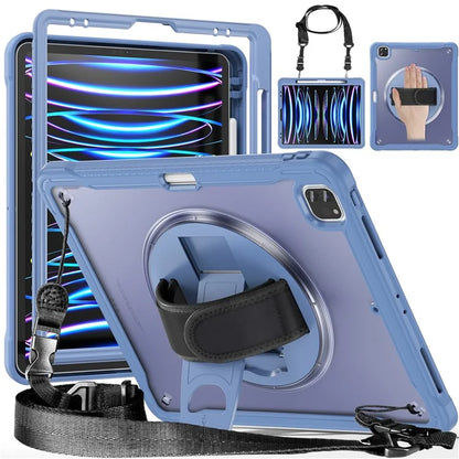 For iPad Pro 12.9 (2018) / (2020) / (2021) / (2022) Case Kickstand Tablet Cover with Shoulder Strap / Hand Strap