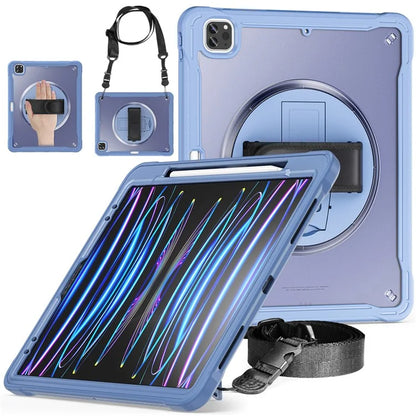 For iPad Pro 12.9 (2018) / (2020) / (2021) / (2022) Case Kickstand Tablet Cover with Shoulder Strap / Hand Strap