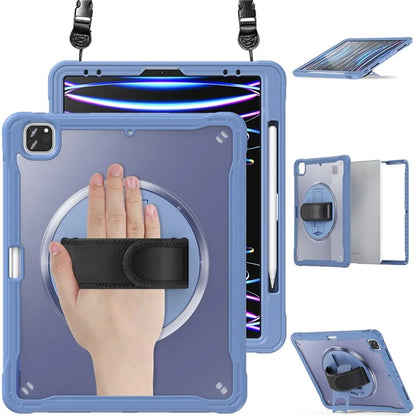 For iPad Pro 12.9 (2018) / (2020) / (2021) / (2022) Case Kickstand Tablet Cover with Shoulder Strap / Hand Strap