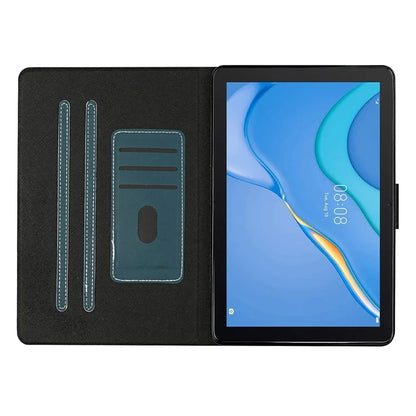 For Samsung Galaxy Tab A9+ Dustproof Tablet Case Card Holder PU Leather Shell Coverish Green