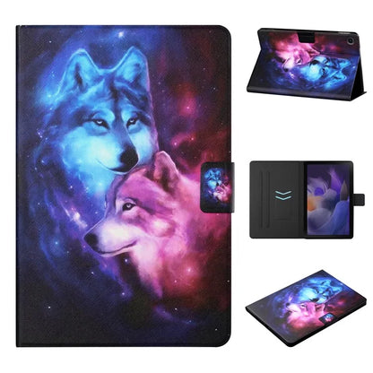For Samsung Galaxy Tab A9+ Leather Case Card Holder Pattern Smart Tablet Cover