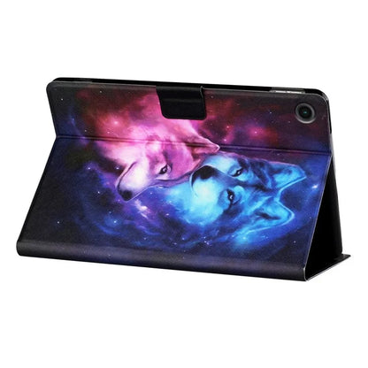 For Samsung Galaxy Tab A9+ Leather Case Card Holder Pattern Smart Tablet Cover