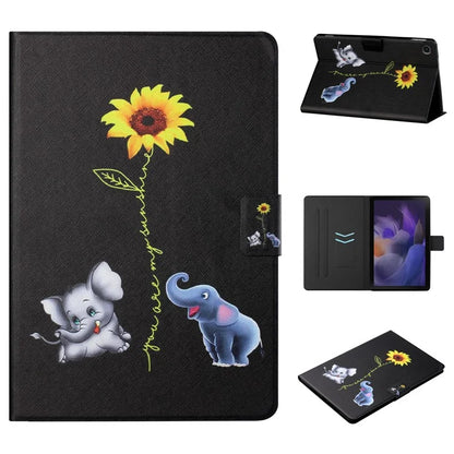 For Samsung Galaxy Tab A9+ Leather Case Card Holder Pattern Smart Tablet Cover