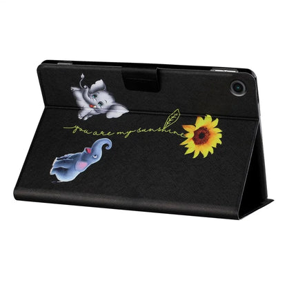 For Samsung Galaxy Tab A9+ Leather Case Card Holder Pattern Smart Tablet Cover