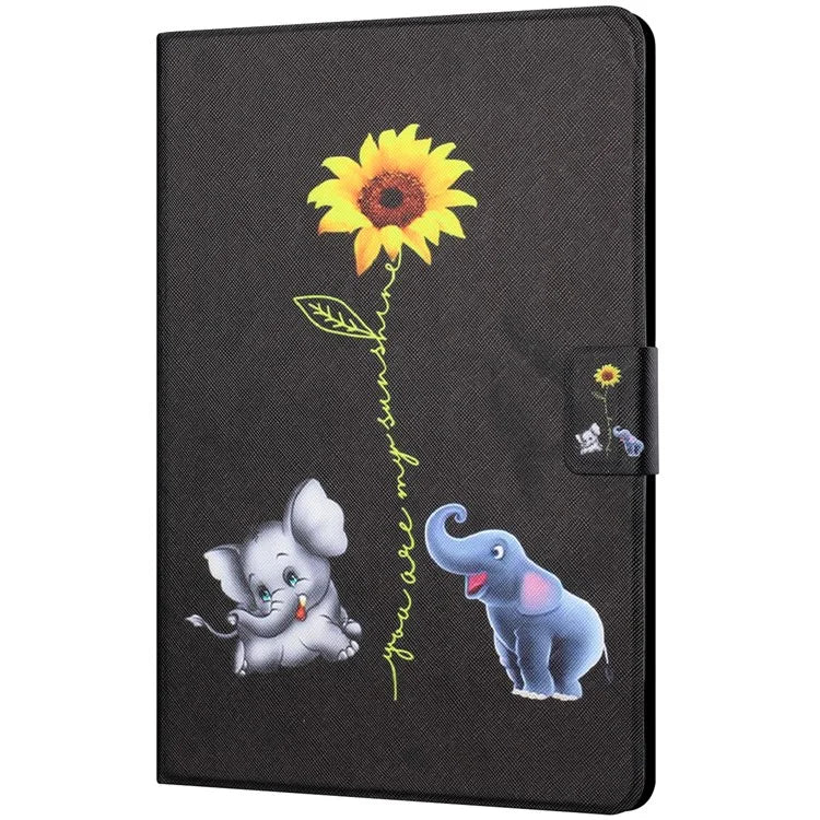 For Samsung Galaxy Tab A9+ Leather Case Card Holder Pattern Smart Tablet Cover