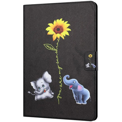 For Samsung Galaxy Tab A9+ Leather Case Card Holder Pattern Smart Tablet Cover