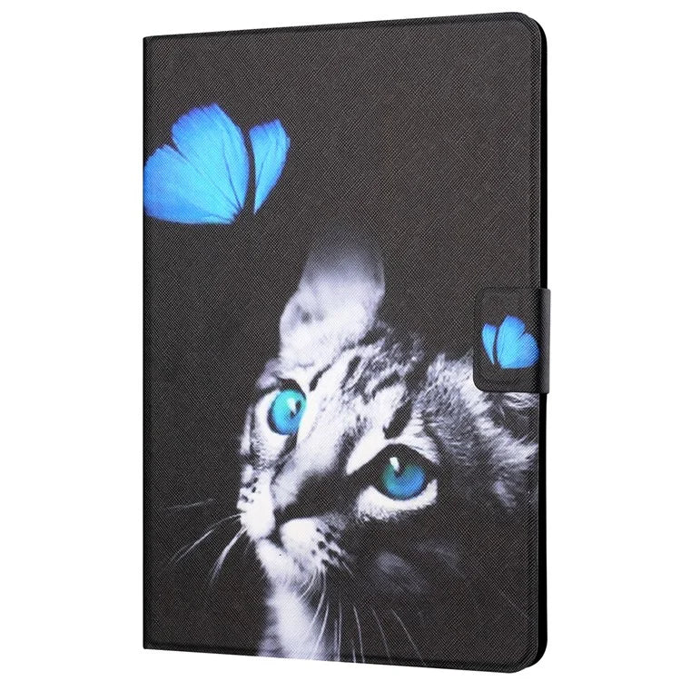 For Samsung Galaxy Tab A9+ Leather Case Card Holder Pattern Smart Tablet Cover