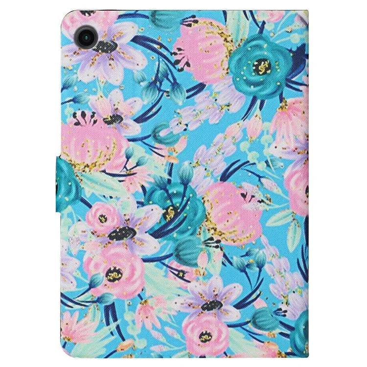 For Samsung Galaxy Tab A9+ Leather Case Card Holder Pattern Smart Tablet Cover