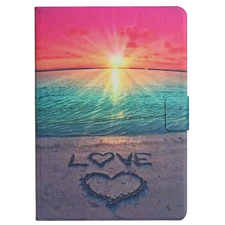 For Samsung Galaxy Tab A9+ Leather Case Card Holder Pattern Smart Tablet Cover