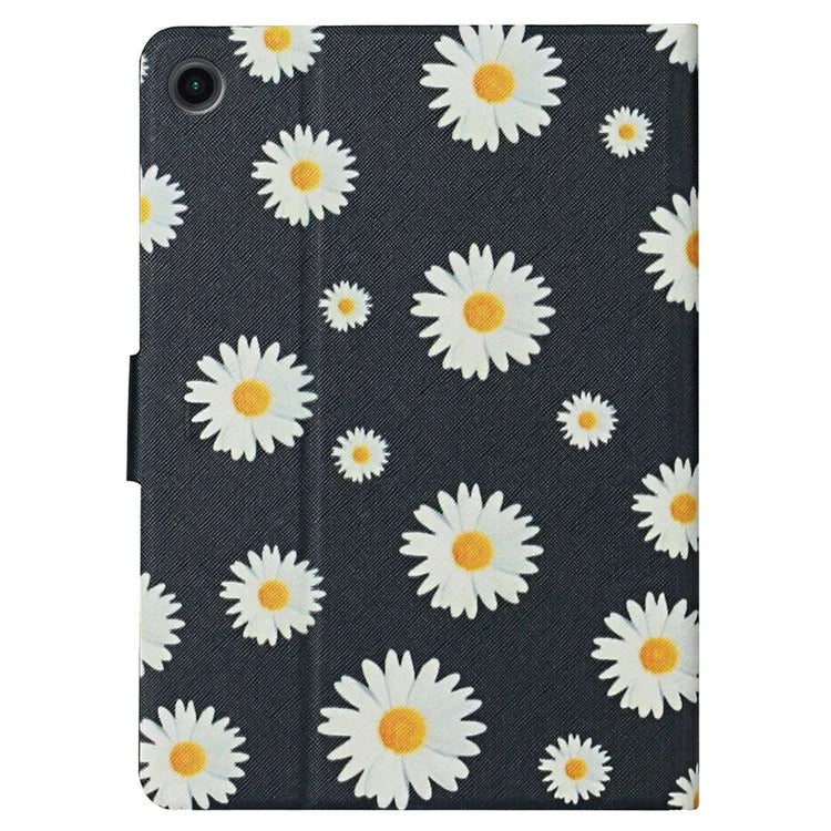 For Samsung Galaxy Tab A9+ Leather Case Card Holder Pattern Smart Tablet Cover